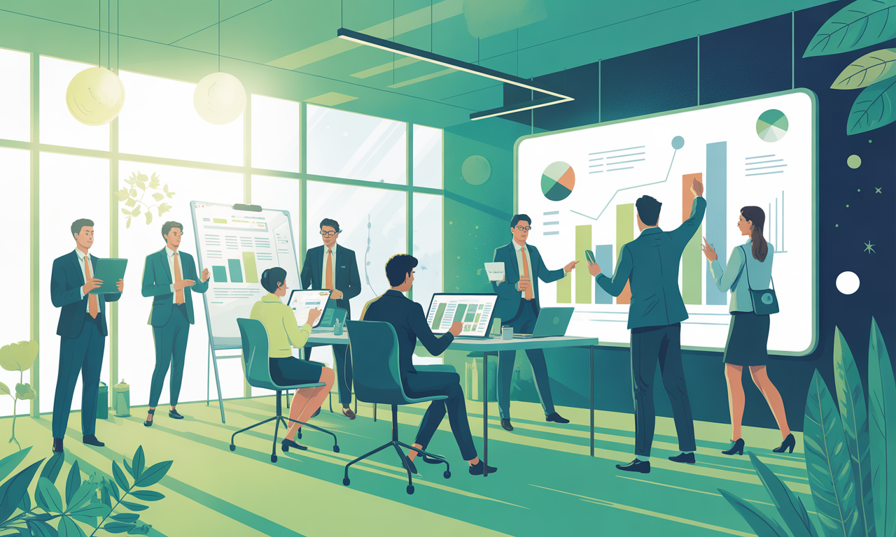 Empresário analisando dashboards financeiros em múltiplas telas — BPO financeiro com inteligência artificial